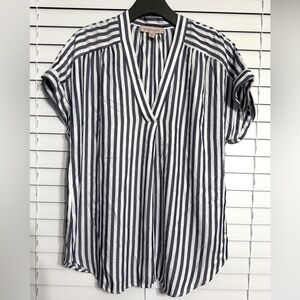 Philosophy Blue and White Striped Top Large never worn